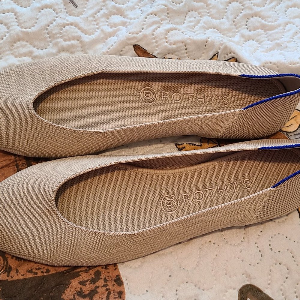 Rothy's 'The Square' Size 10 Nude Flats